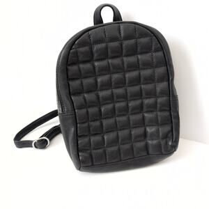 Still Nordic Black Flo City Backpack 65654 Leather Quilted Mini Bag